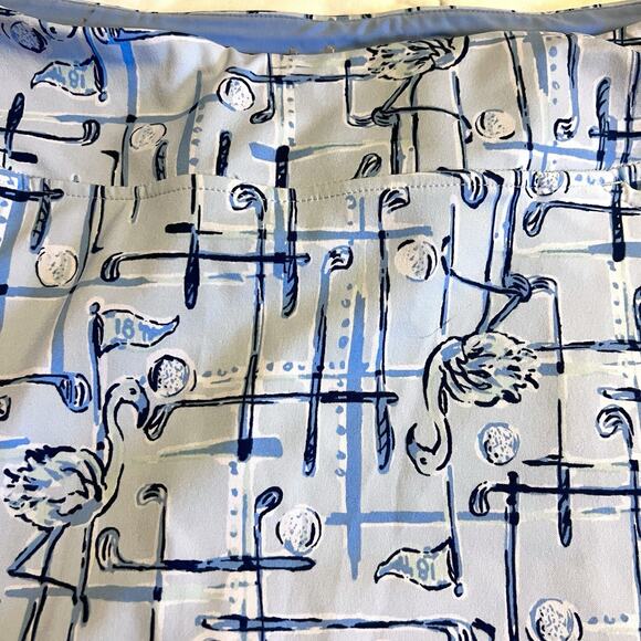 Lilly Pulitzer Luxletic Golf Skort Rare Print Talk Birdie To Me Women’s 12 Blue - Picture 4 of 8